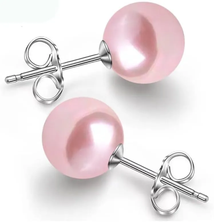 10/12mm Ocean Shell Pearl Stud Earrings Multicolor Shell Beads Pearl Stud Earrings Fashion Jewelry for Women