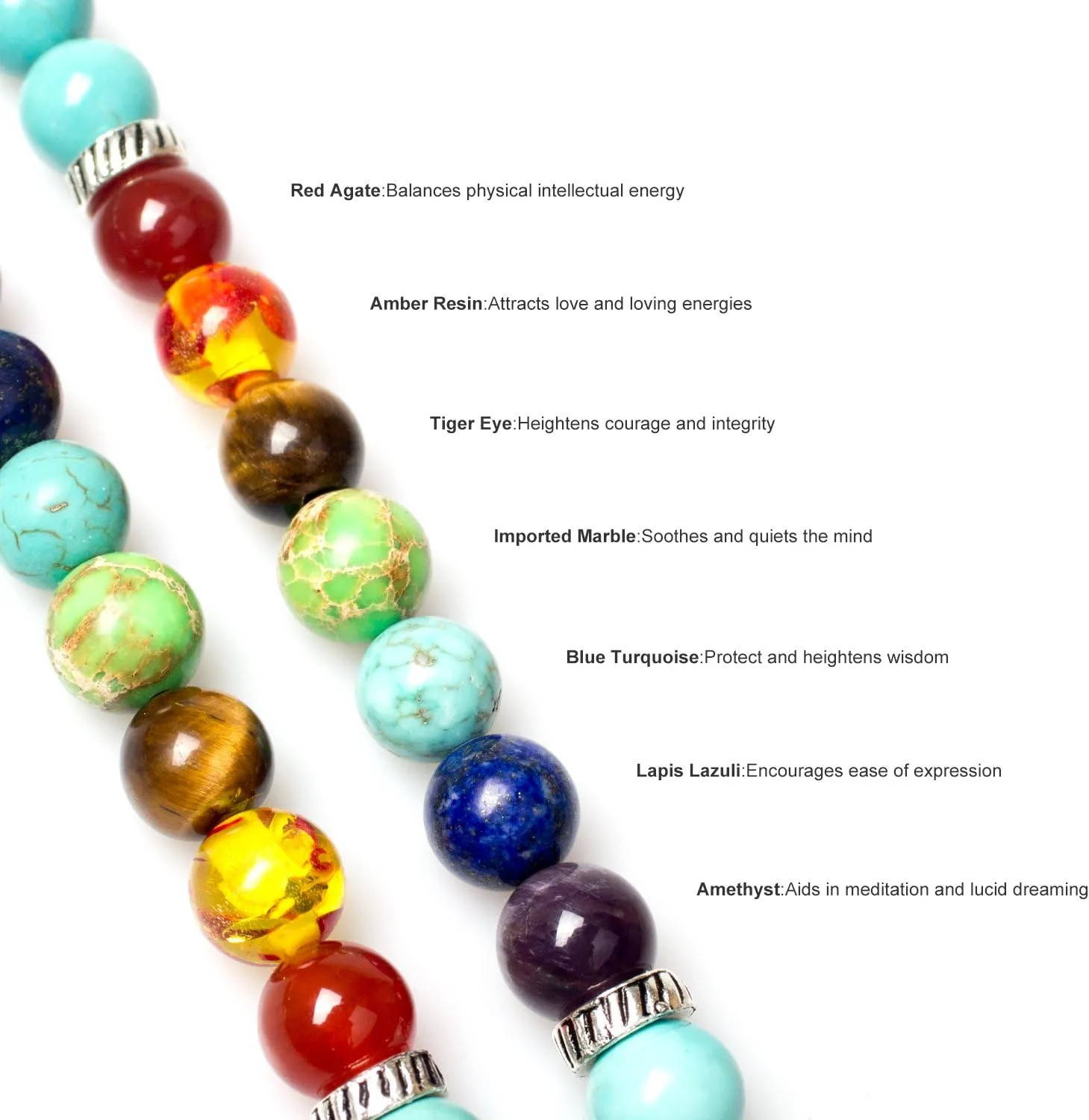 108 Mala Beads Necklace 7 Chakra Buddhist Prayer Beaded Bracelet Tree of Life Pendant Healing Stone Yoga Necklace