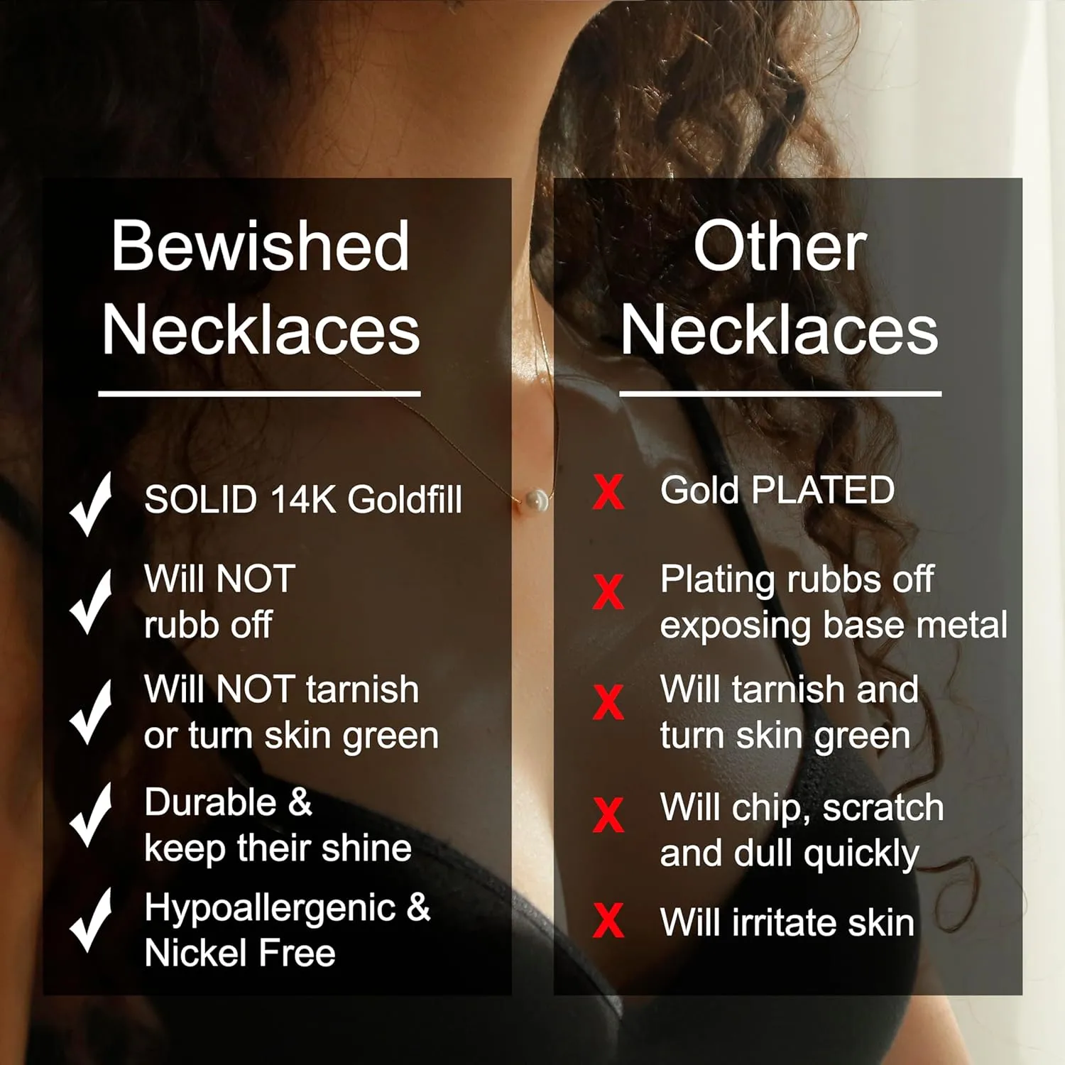 14K Gold Filled Daughter Necklace from Mom or Dad, Classic White Pearl Necklace with Meaningful Message, Ready To Gift