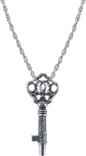 1928 Jewelry Key Whistle Pendant Necklace for Women 30 Inches