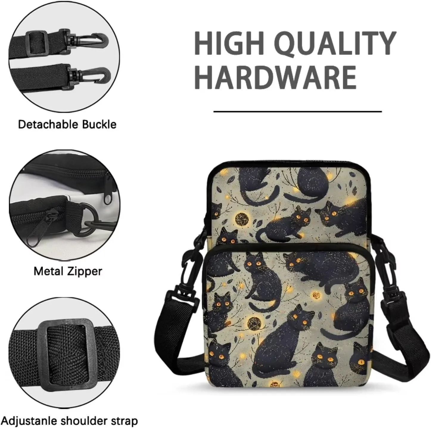 2 Layer Cross Body Bags Shoulder Sling Bag Purse Satchel Bags for Men Women Girls Boys