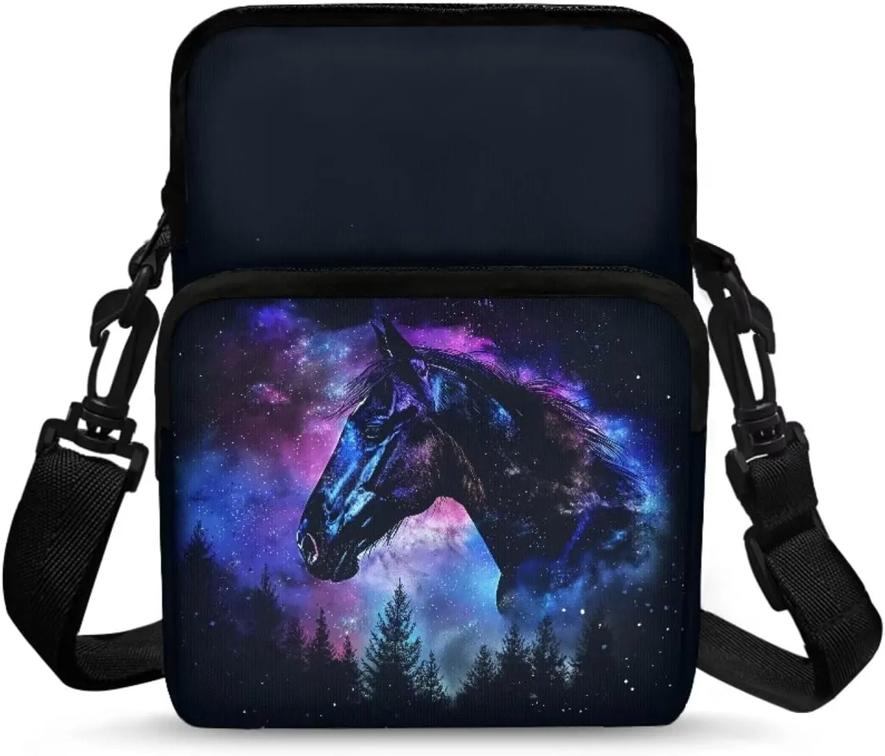 2 Layer Crossbody Bags for Girls Boys, Messenger Bag with Removable Shoulder Strap