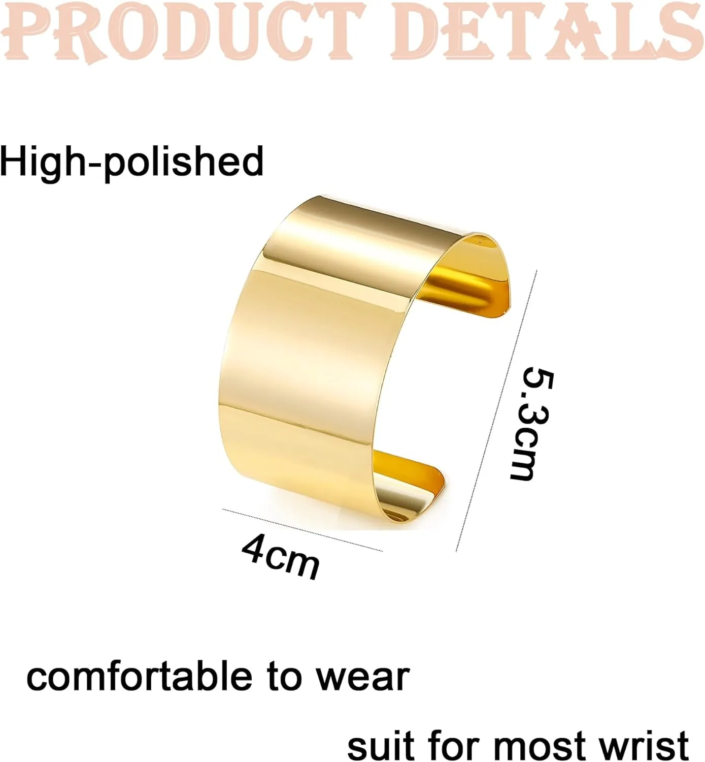 2Pcs Cuff Bangle Bracelet for Women Open Wide Wire Bracelets Gold Wrist Cuff Wrap Bracelet Adjustable