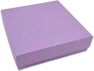 6 Pack Cotton Filled Purple Color Cardboard Jewelry Necklace Earring Bangle Anklet Pendant Bracelets Watch Gift and Retail Boxes Size 3 1/2" x 3 1/2" x 1" Inch (Purple)