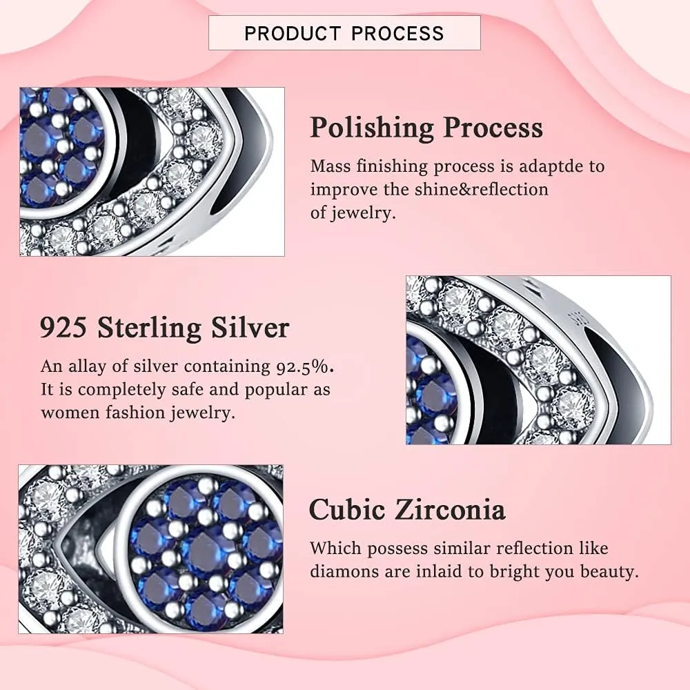 925 Sterling Silver Charms for Bracelets Necklaces 5A Cubic Zirconia Beads Charms Dangle Pendant,Jewelry Beads Gifts for Women