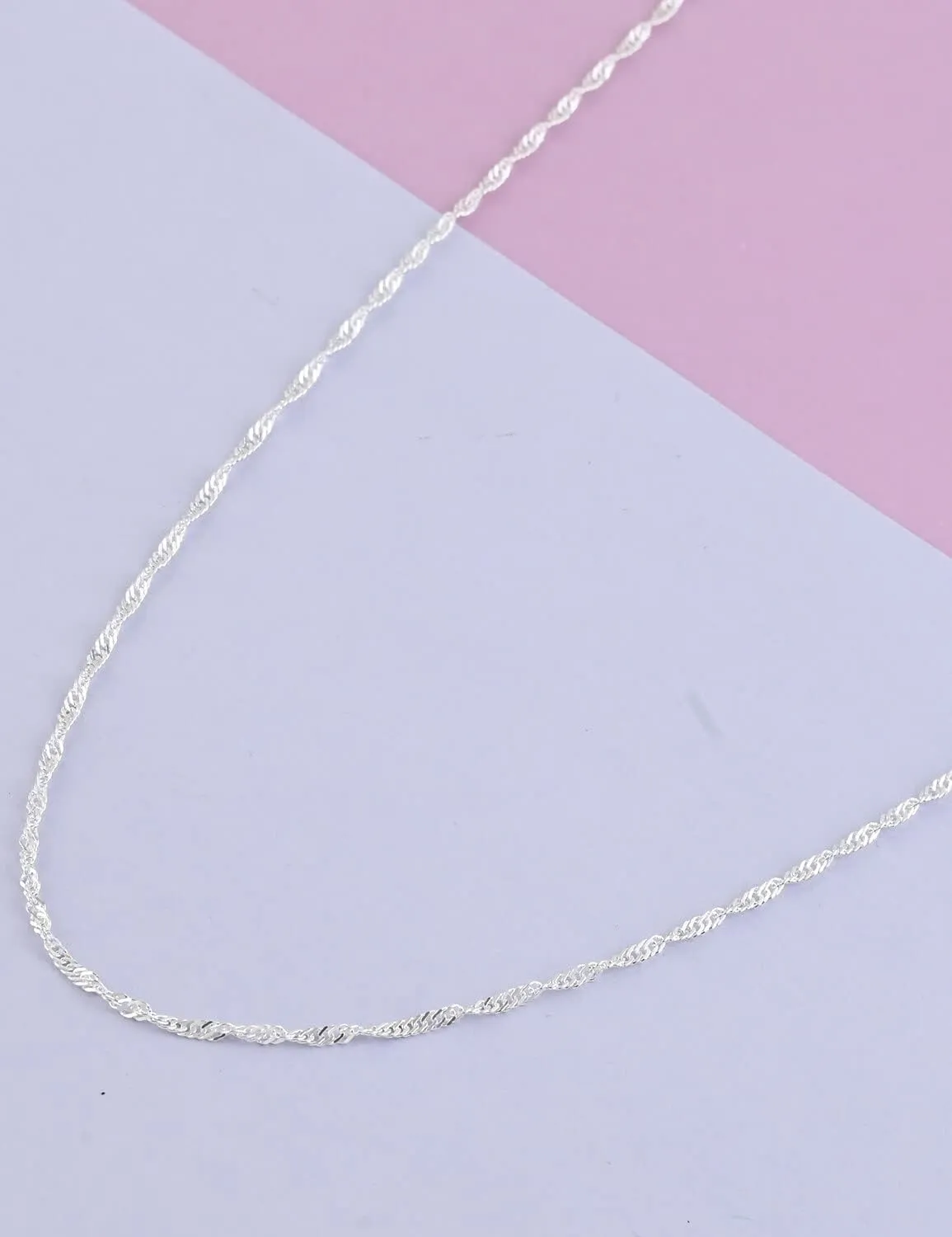 925 Sterling Silver Singapore Chain Lobster Clasp Paperclip Necklace for Women Sparkling Chain 2mm2.5mm3mm4mm5mm Gifts for Her