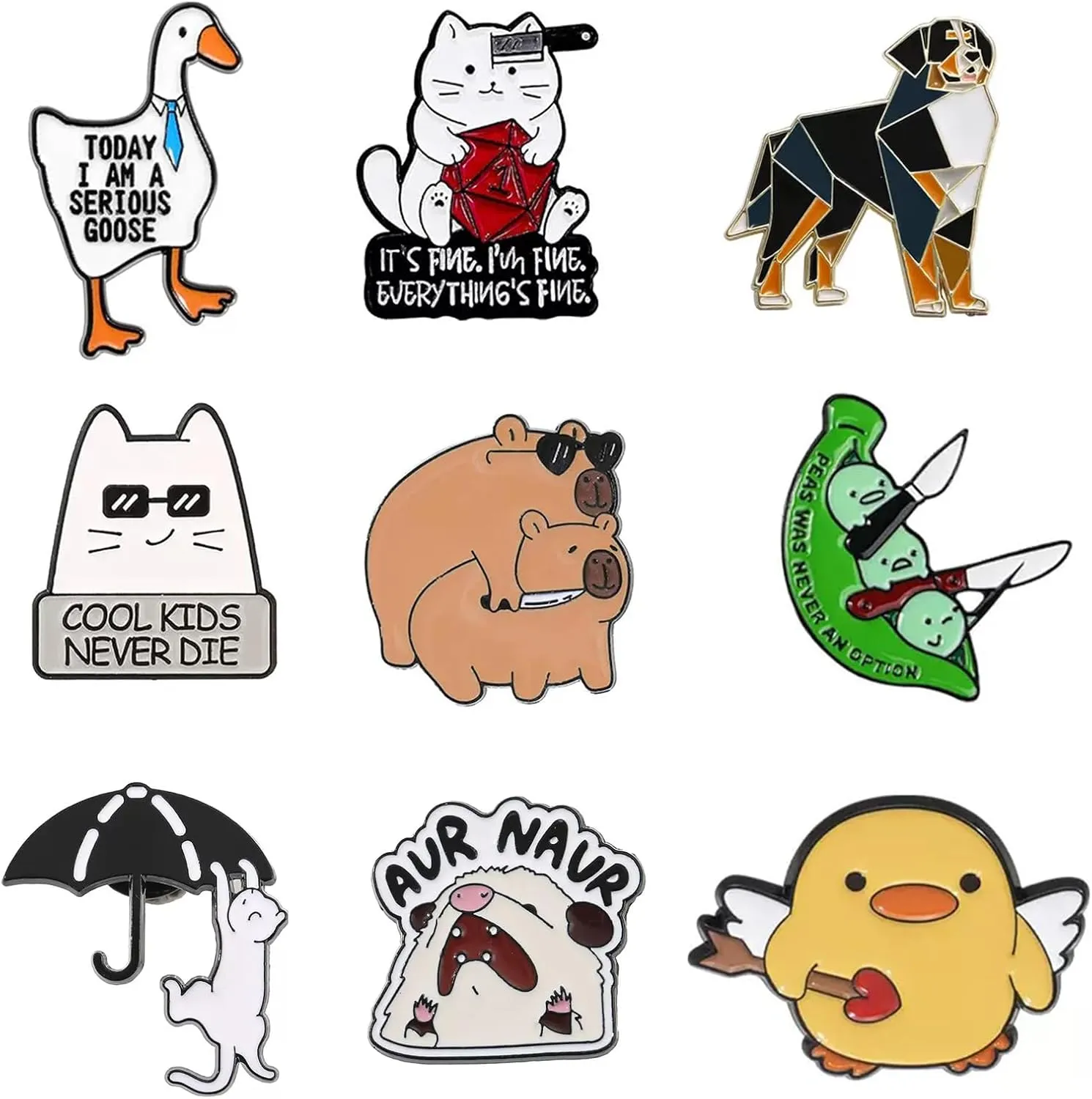 9PCS Easter Enamel Pins For Backpacks Pack Fun Backpack Pin For Lapel Jacket Hat Bag Adult Teens Girls Boys, Small Buttons Unique Novelty Mood Assorted Cartoon Cheap Bulk Craft Supply Accessories Gifts.