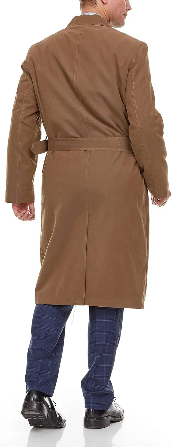 Adam Baker Men's Single Breasted Breasted Full Length Trench Coat All Year Round Raincoat