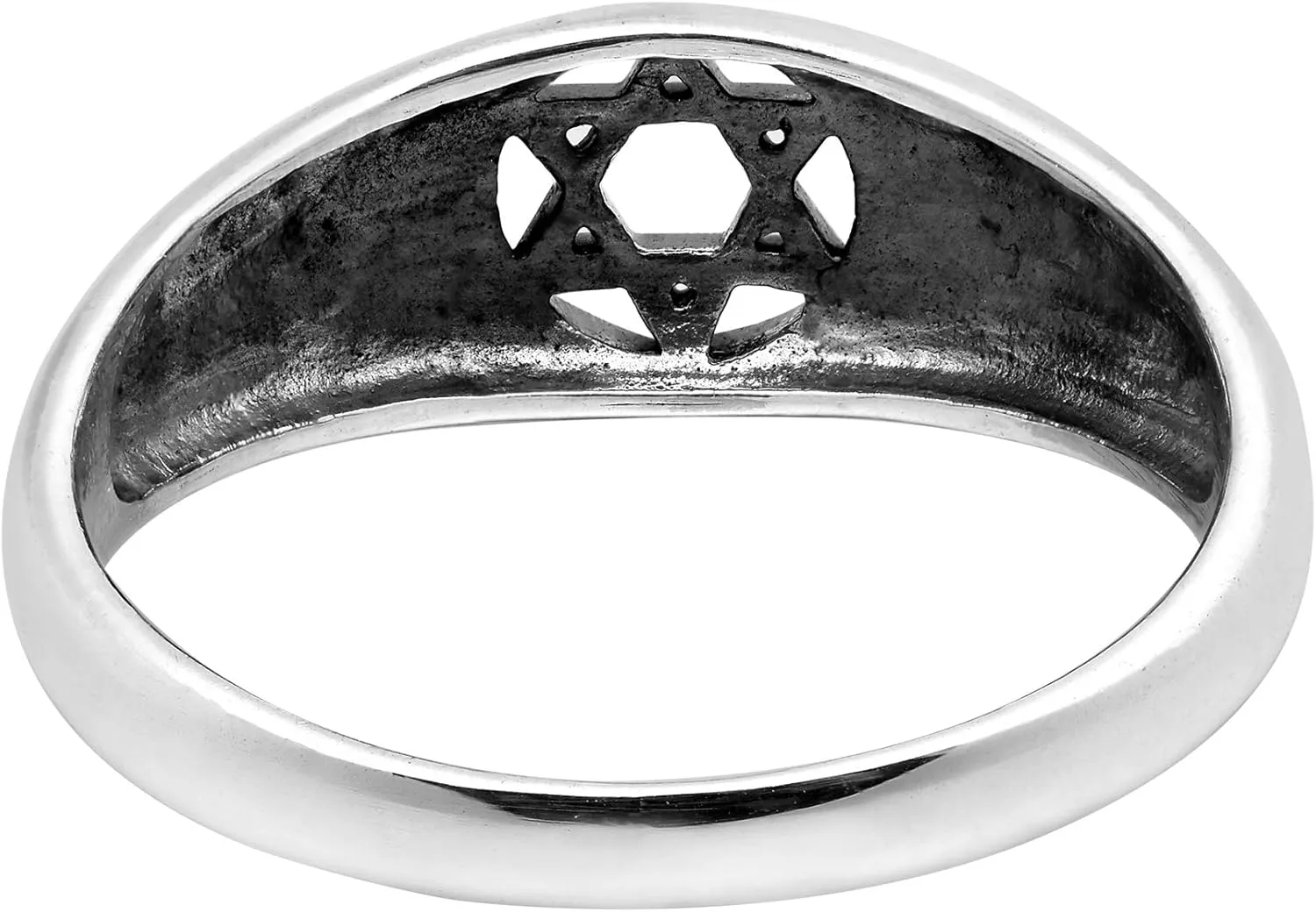 AeraVida Meaningful & Elegant Star of David .925 Sterling Silver Ring