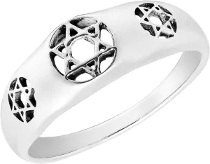 AeraVida Meaningful & Elegant Triple Star of David Sterling Silver Ring | Minimalist Wedding Rings For Women | Casual Comfort Fit Silver Rings for Women | Mothers Day | Sterling Silver Rings