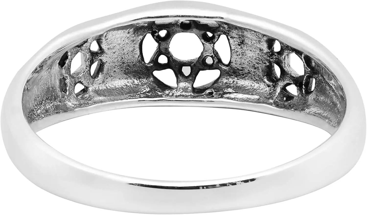 AeraVida Meaningful & Elegant Triple Star of David Sterling Silver Ring | Minimalist Wedding Rings For Women | Casual Comfort Fit Silver Rings for Women | Mothers Day | Sterling Silver Rings