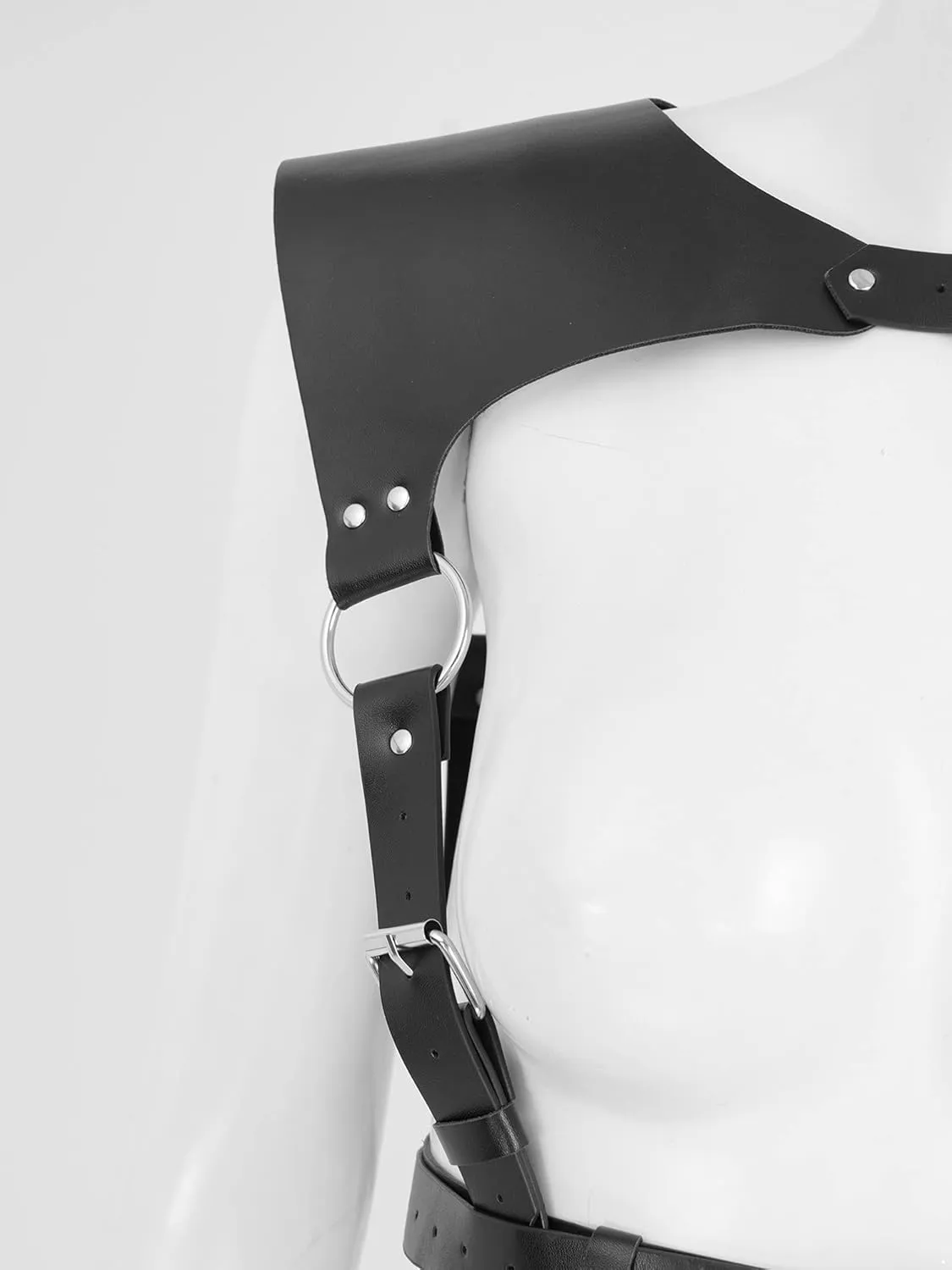 Aislor Women Punk Body Chest Harness Waist Belt Suspenders for Rave Festival Halloween Roleplay Costume