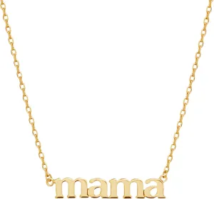 Ana Luisa Gold Dainty Mama Necklace for Women - Sentimental 14K Gold Nameplate Necklace for Mom - Hypoallergenic, Water-Resistant, Tarnish-Free Jewelry - Mother's Day Necklaces - Everyday Mom Jewelry