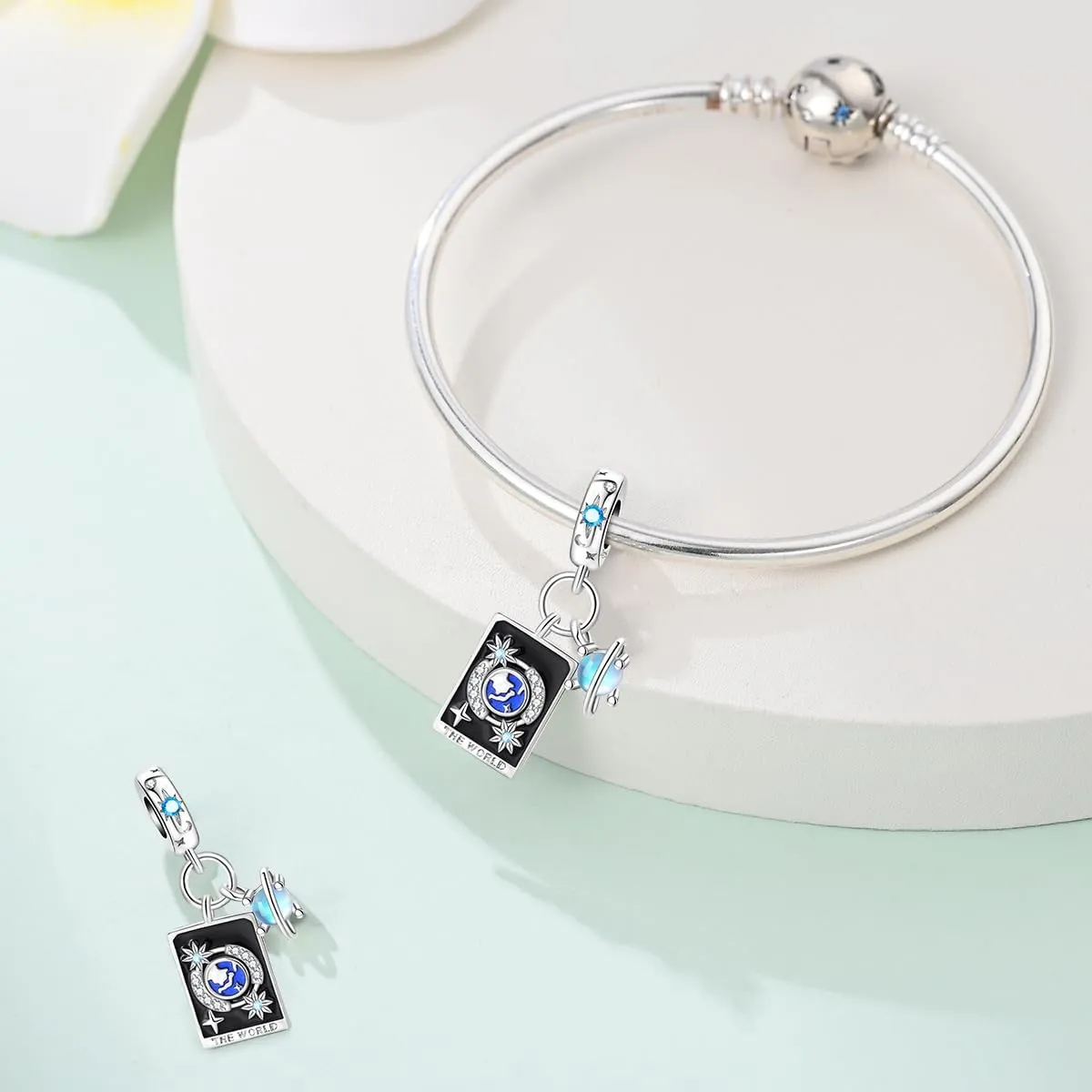 Andora 925 Sterling Silver Charm for Bracelet and Necklaces Tarot Cards Dangle Pendant,Jewelry Beads Gifts for Women