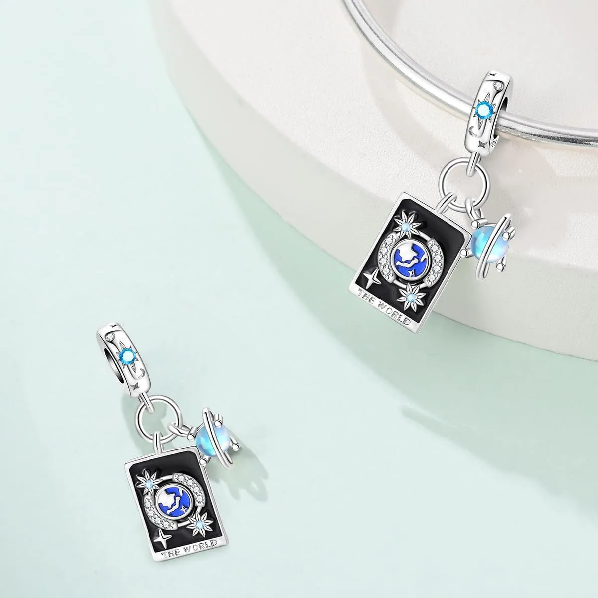 Andora 925 Sterling Silver Charm for Bracelet and Necklaces Tarot Cards Dangle Pendant,Jewelry Beads Gifts for Women