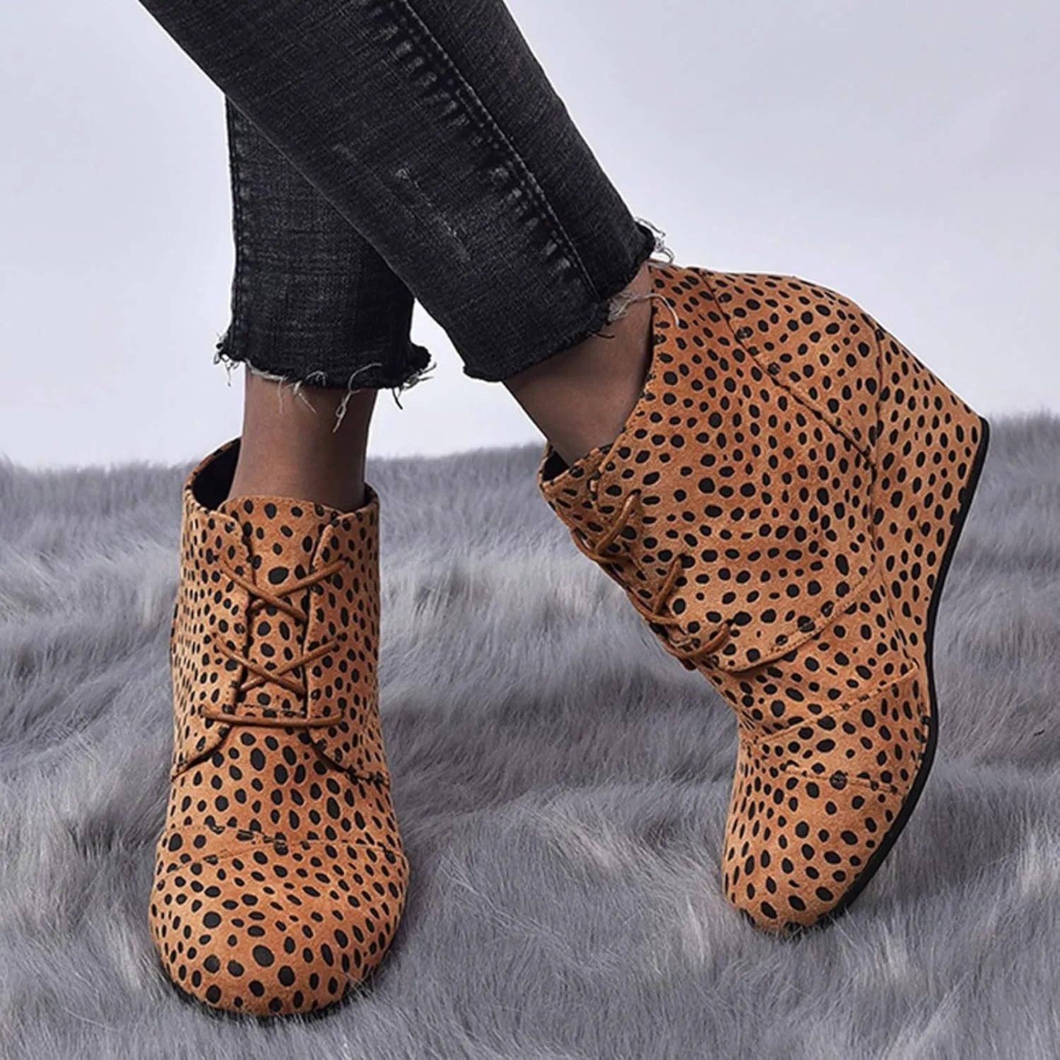 Ankle Boots Women Black Boot Walking Boots Women Lace Up Booties Low Heel Womens Booties and Ankle Boots with Heel Women Ankle Boots Black