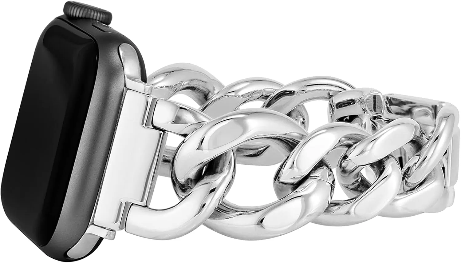 Anne Klein Fashion Chain Bracelet for Apple Watch, Secure, Adjustable, Apple Watch Replacement Band, Fits Most Wrists