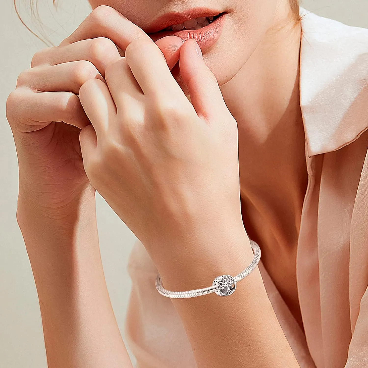 Annmors Family Charm Love your Dad Mon Sister Infinity Charm fits Bracelets, 925 Sterling Silver-Lucky Charm for Woman Pendant Bead, Jewelry Beads Gifts for Family Women Bracelet&Necklace