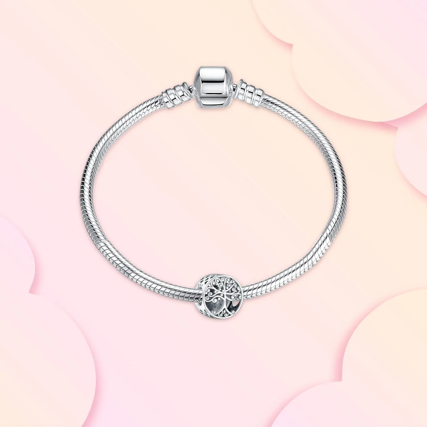 Annmors Family Charm Love your Dad Mon Sister Infinity Charm fits Bracelets, 925 Sterling Silver-Lucky Charm for Woman Pendant Bead, Jewelry Beads Gifts for Family Women Bracelet&Necklace