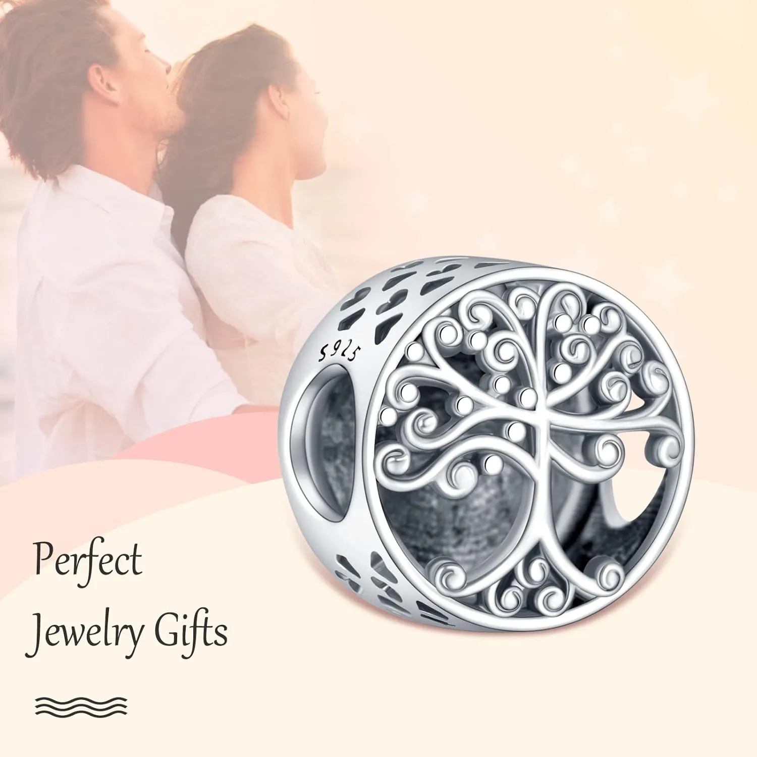 Annmors Family Charm Love your Dad Mon Sister Infinity Charm fits Bracelets, 925 Sterling Silver-Lucky Charm for Woman Pendant Bead, Jewelry Beads Gifts for Family Women Bracelet&Necklace
