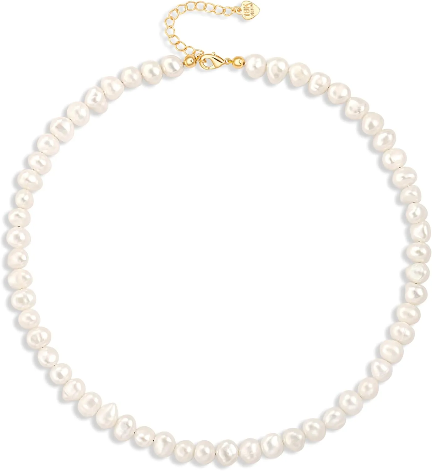 Aobei Pearl Gemstone Beaded Choker Necklace for Women Boho Turquoise/Cultured Freshwater Pearls/Garnet/Amazonite Jewelry