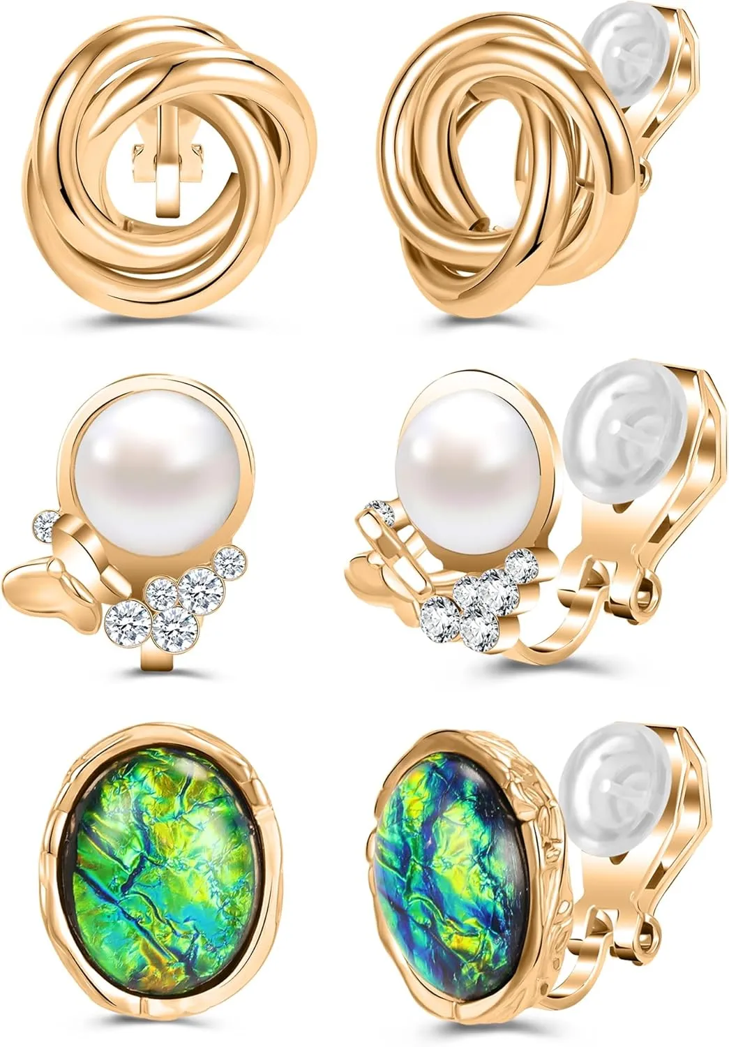 AoedeJ Clip On Earrings Women Fake Earrings Girls Clip On Earrings for Women Non Pierced Earrings for Women Fake Ear Piercing