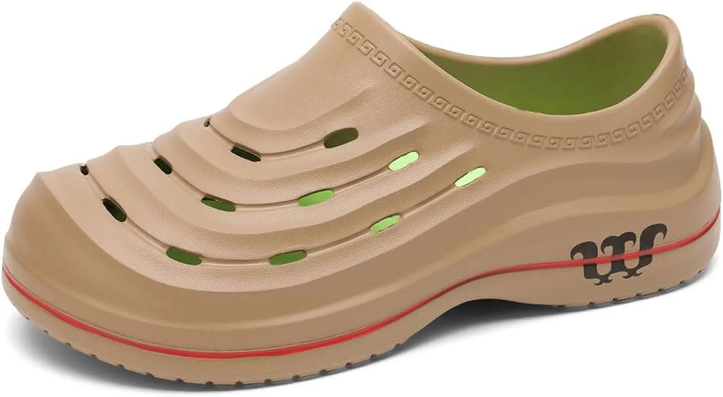 Armadillo Chef Shoes for Men Women Arch Support Work Clogs Slip Resistant Orthopedic for Chef Nurse Garden Comfortable, Slip-On Cushion Slide Sandals Shoes Wide Waterproof Nursing Shoe Unisex