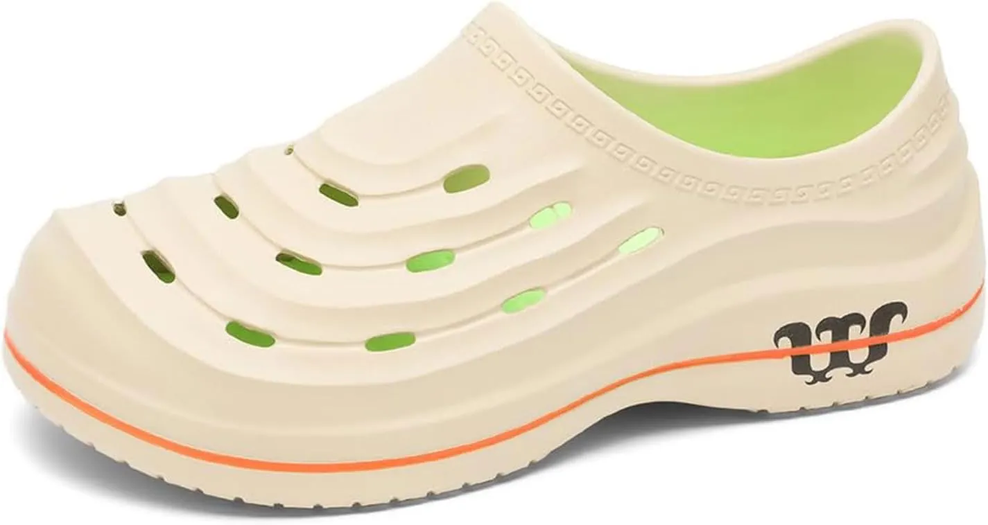 Armadillo Chef Shoes for Men Women Arch Support Work Clogs Slip Resistant Orthopedic for Chef Nurse Garden Comfortable, Slip-On Cushion Slide Sandals Shoes Wide Waterproof Nursing Shoe Unisex
