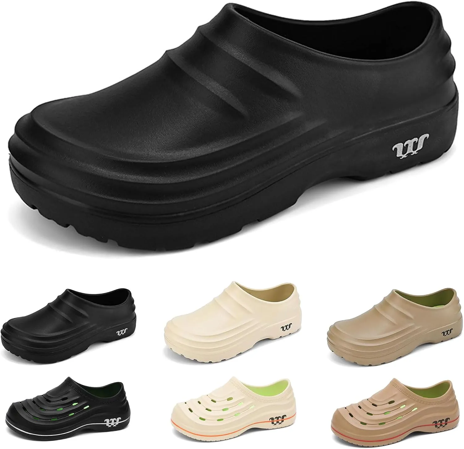 Armadillo Chef Shoes for Men Women Arch Support Work Clogs Slip Resistant Orthopedic for Chef Nurse Garden Comfortable, Slip-On Cushion Slide Sandals Shoes Wide Waterproof Nursing Shoe Unisex