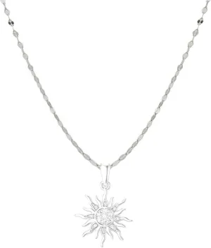 AVELI 18k Gold Plated Sun Star Pendant Charm Necklace with Lab Created Diamonds - Rapunzel Tangled Enchanted Inspired Sun Jewelry, Magical Fairytale Hypoallergenic Necklace for Women