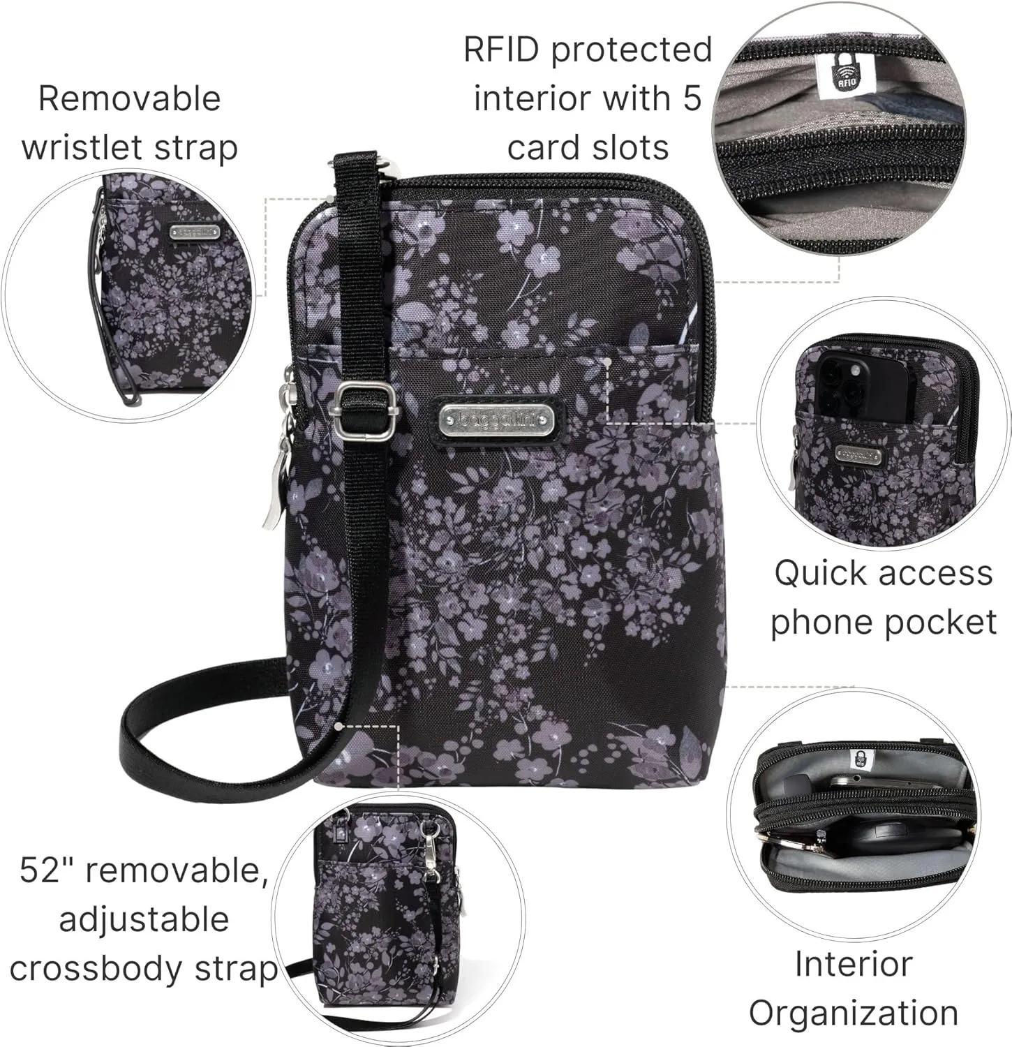 Baggallini Take Two Bryant RFID Crossbody Bag