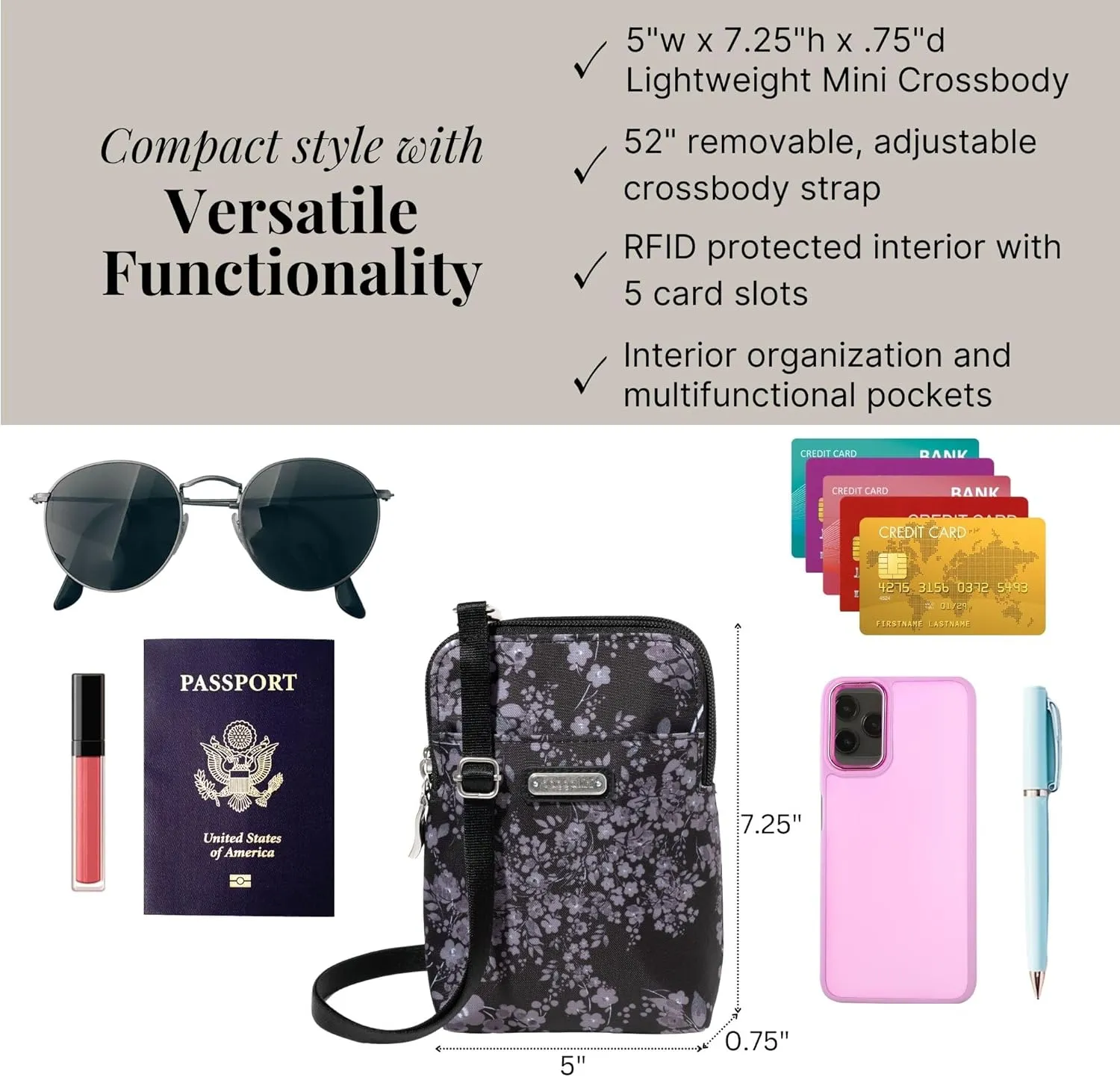 Baggallini Take Two Bryant RFID Crossbody Bag