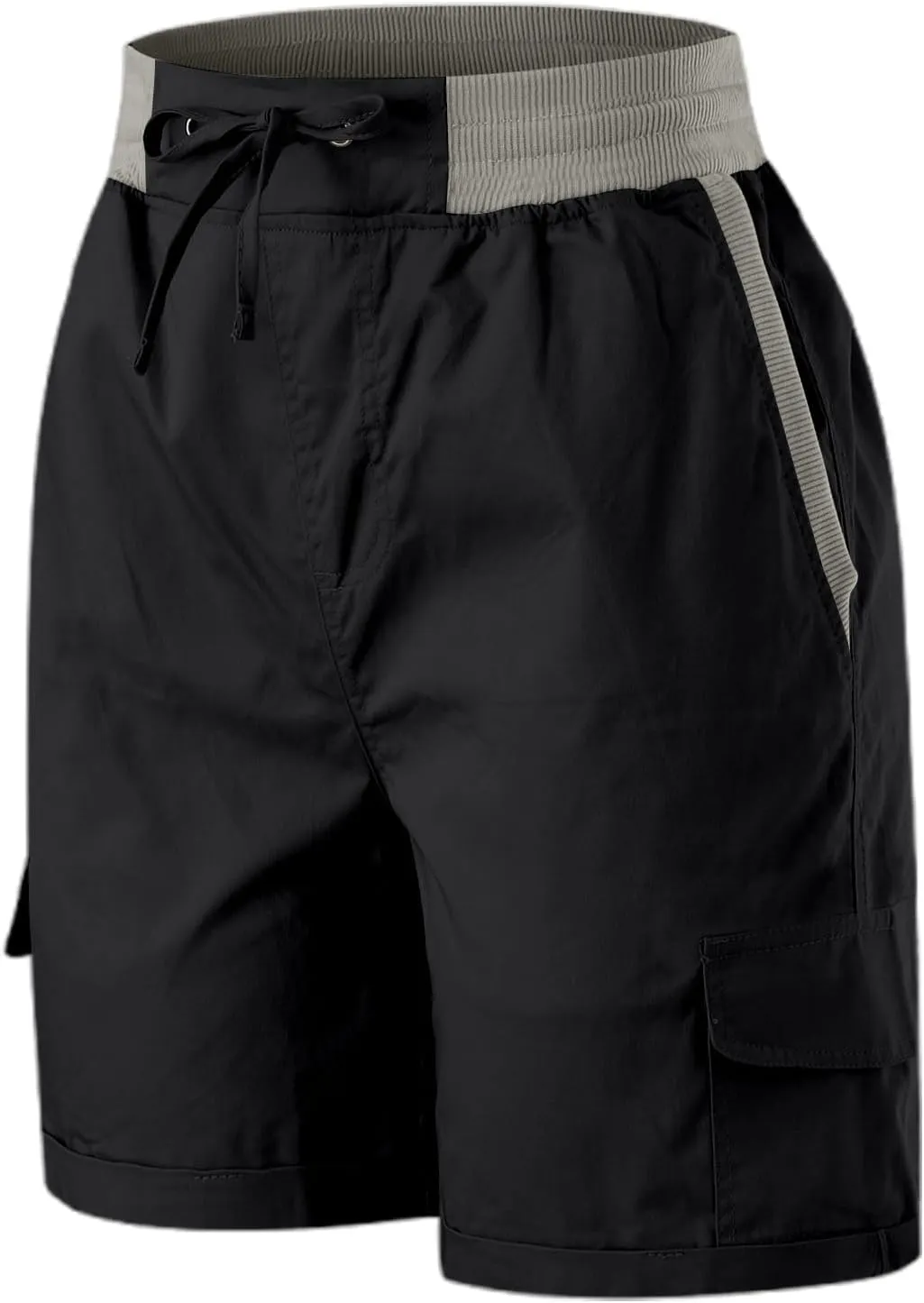 Baggy Cargo Shorts Women Elastic High Waisted Drawstring Summer Twill Hiking Shorts Loose Fit Outdoor Outfits w/Pockets