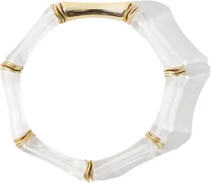 Bamboo Tube Bangle Bracelets for Women Stacking Chunky Colorful Acrylic Beads Stretch Bracelets Friendship Summer Beach Bracelet Jewelry