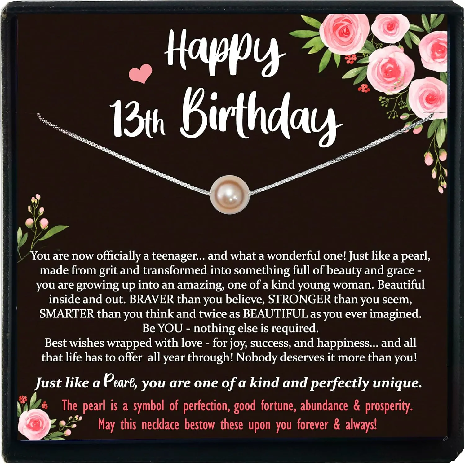 Be Wished Personalized 13th Birthday Gifts for Girls, Necklace with Meaningful Message