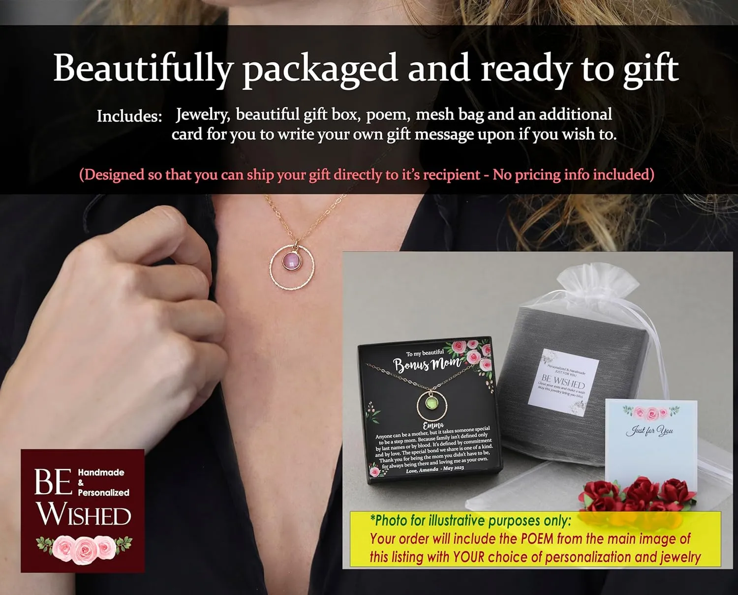 Be Wished Personalized Sweet 16 Gift for Girls, Necklace with Meaningful Message
