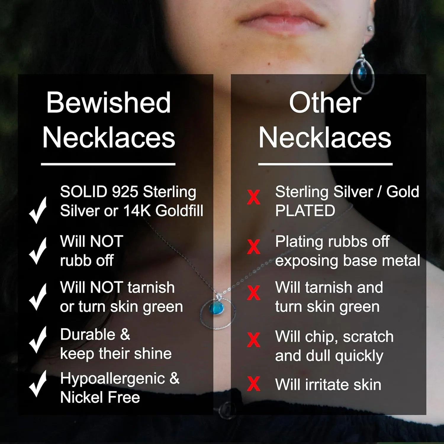 Be Wished Personalized Sweet 16 Gift for Girls, Necklace with Meaningful Message