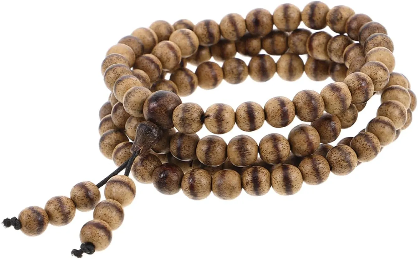 BESTYASH Handmade Wooden Beads Prayer Necklace Bracelet for Meditation Unisex Zen Inspired Jewelry for Mental Clarity Meaningful Men and Women