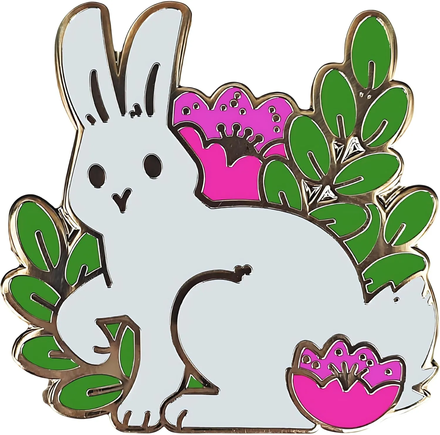 Bunny Enamel Pin - Cute Animal Lover Badge Accessory, Cartoon Rabbit Lapel Pin,Whimsical Collectible for Pet Owners & Nature Enthusiasts for Backpack, Hat, Clothes