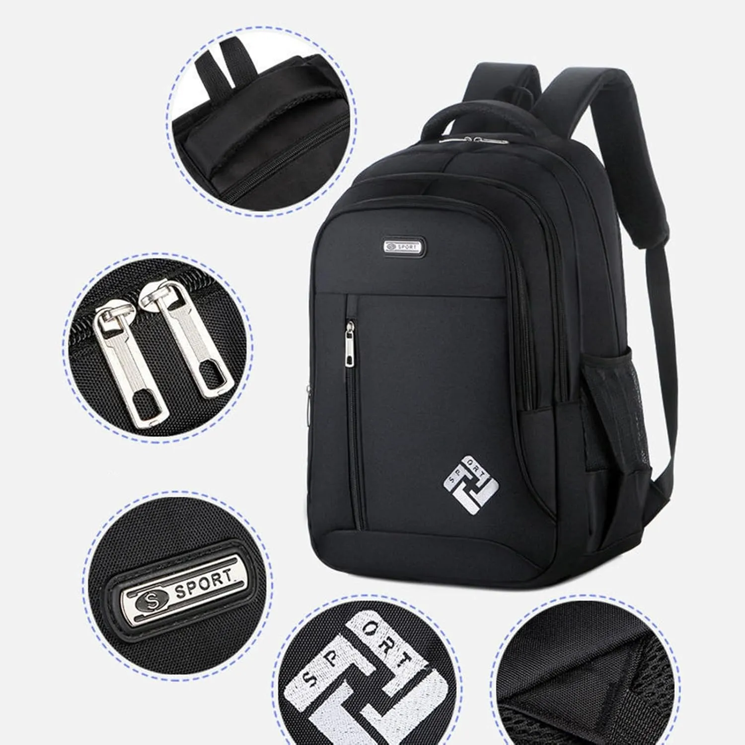 Business Travel Laptop Backpack College Bag Outdoor Rucksack For Men And Student Business Laptop (Black, One Size)