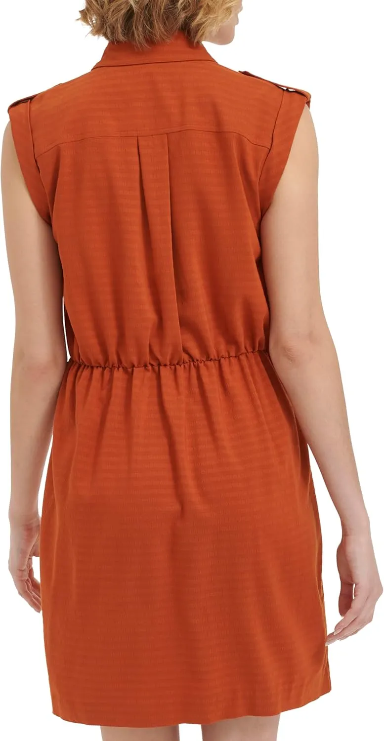 Calvin Klein Women's Pocket Faux Wrap Dress