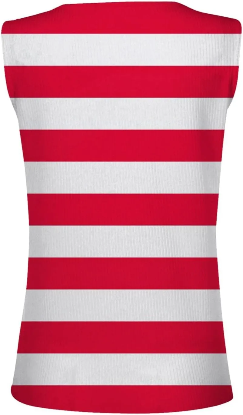 Camisole Women's V Neck Tank Tops Summer Sleeveless Ribbed Button Casual Henley Shirts Fashion Printing T Shirts