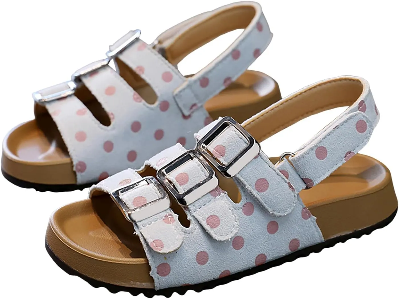 Children's Back Strap Water Sandal Girls Shoes Comfortable Soft Sole Sandals Fashionable Open Toe Polka Dot Sandals