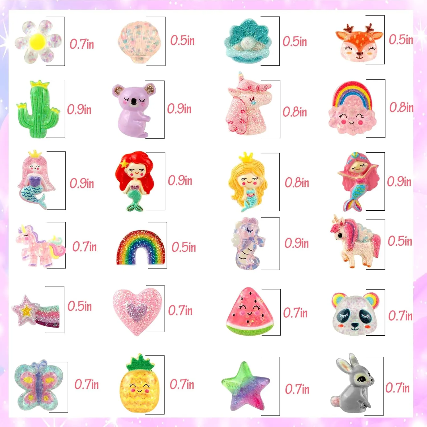 Clip On Earrings for Girls, No Pierced Design Hypoallergenic Kids Clips Earrings Sets Suitable for Ages 4-12 Little Girls Cute Small Stud Earring Jewelry Gifts