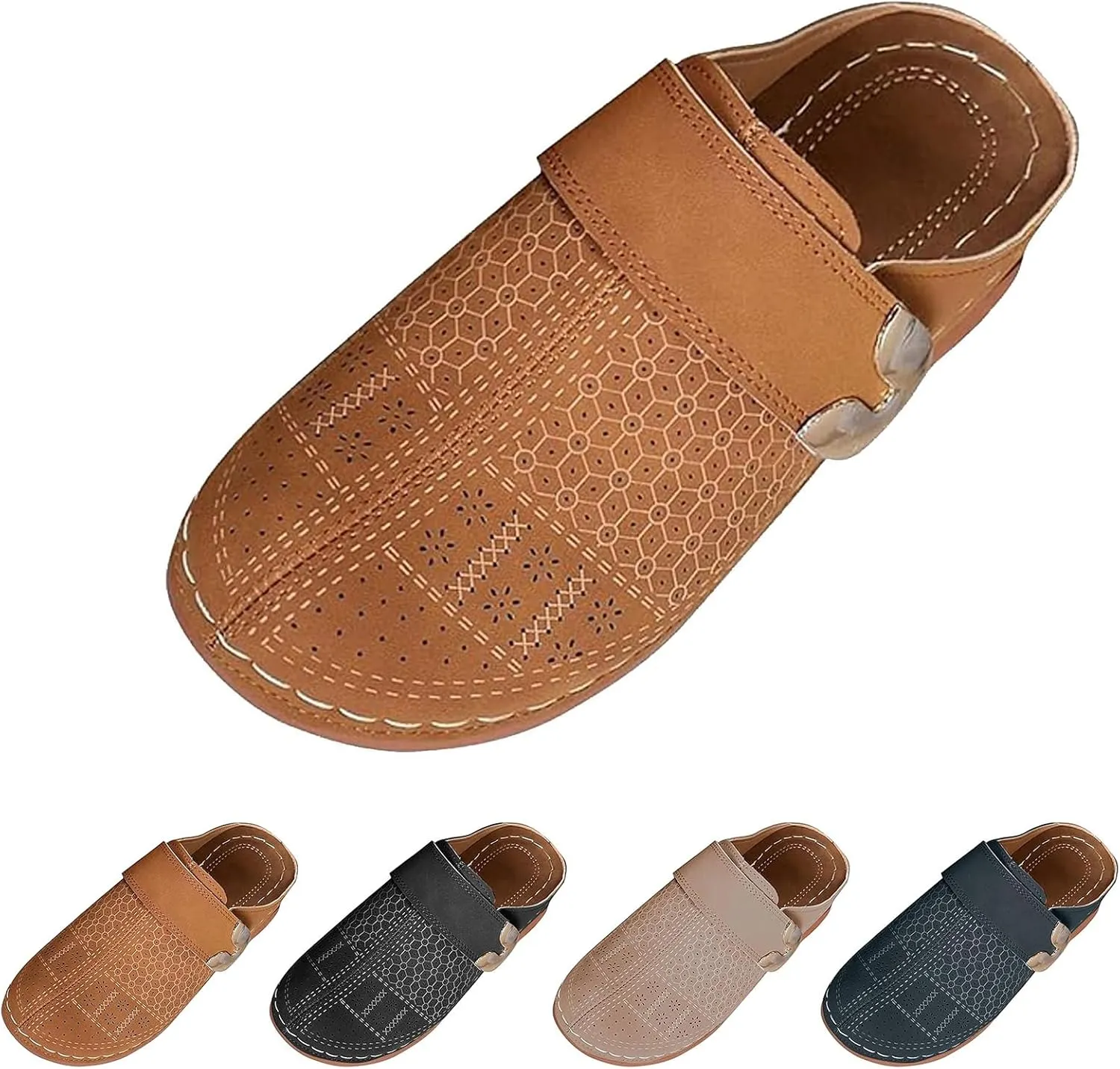 Clogs for Women Slip On Casual Comfortable Sandals Lightweight Wedge Slippers Summer Cut-Out Vamp Thick Cushion Shoes All-Match Walking Sandals for Summer and Daily Wear