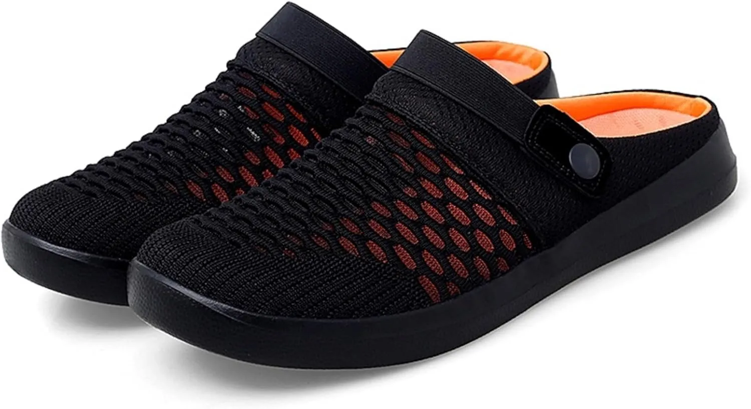 Clogs for Women Summer Casual Slip-on Mesh Mules Shoes Breathable Hollow Out Slippers Comfortable Lightweight Closed Toe Sandals Open Back Slip On Shoes Fashion Walking Slippers