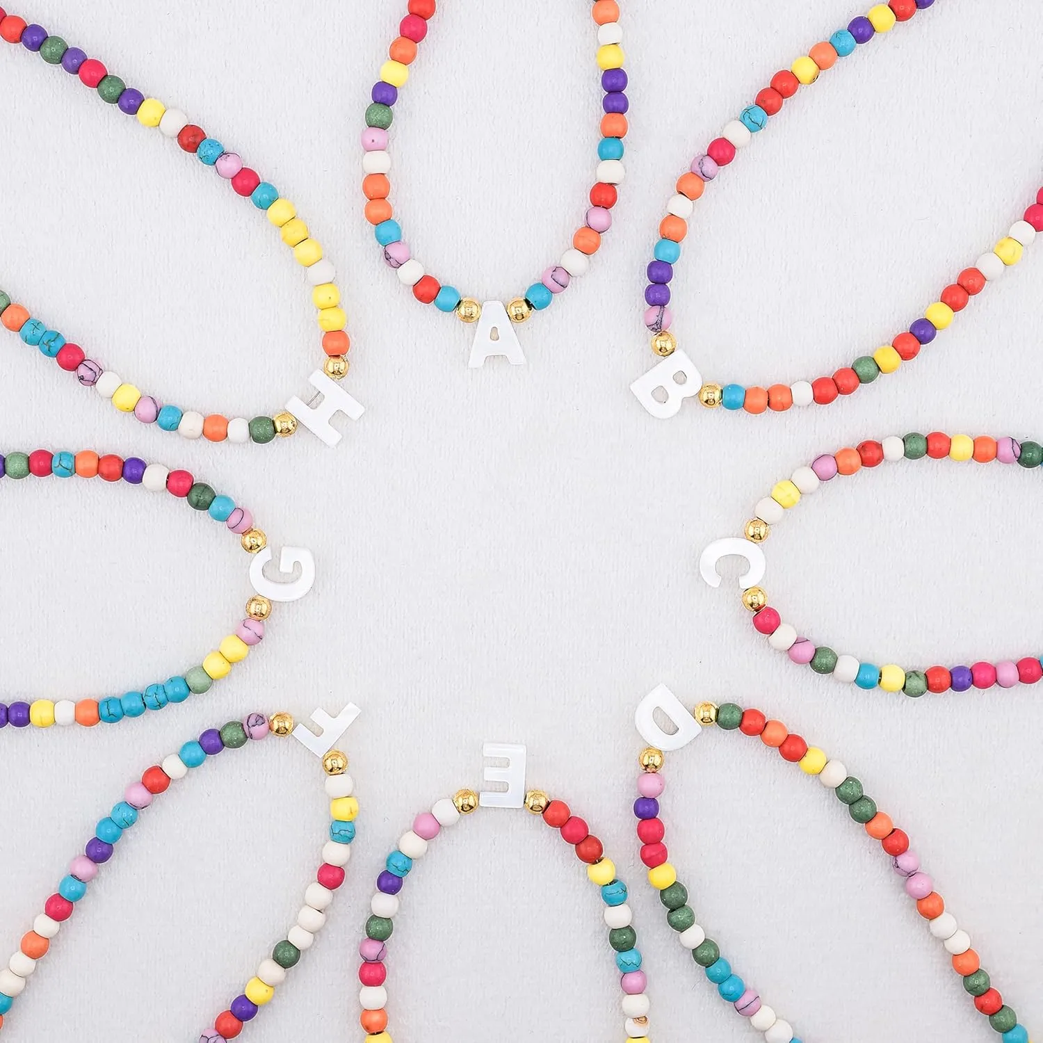 Colorful Boho Bead Choker Necklace Handmade Beaded Necklace Personalized Surfer Beach Necklaces for Women