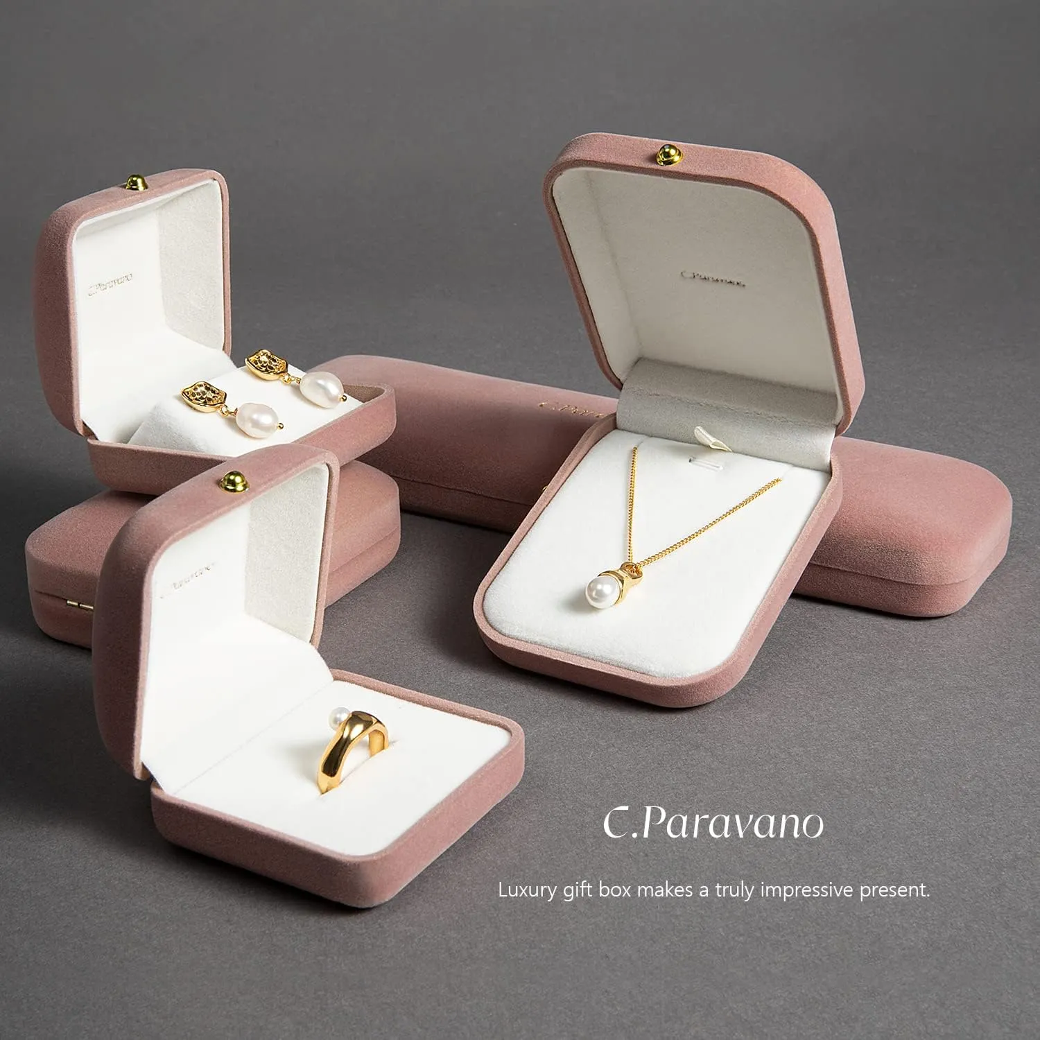 C.Paravano Pearl Necklaces for Women Pearl Choker Necklace 18K Gold Plated Chain Necklace Necklaces Pearl Real Pearl Necklace Long Pearl Necklace Pearl Necklace