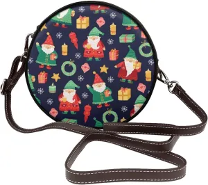 Crossbody Bags Circle Purses Women, Lightweight Functional Multi Pocket Purse Adjustable Strap