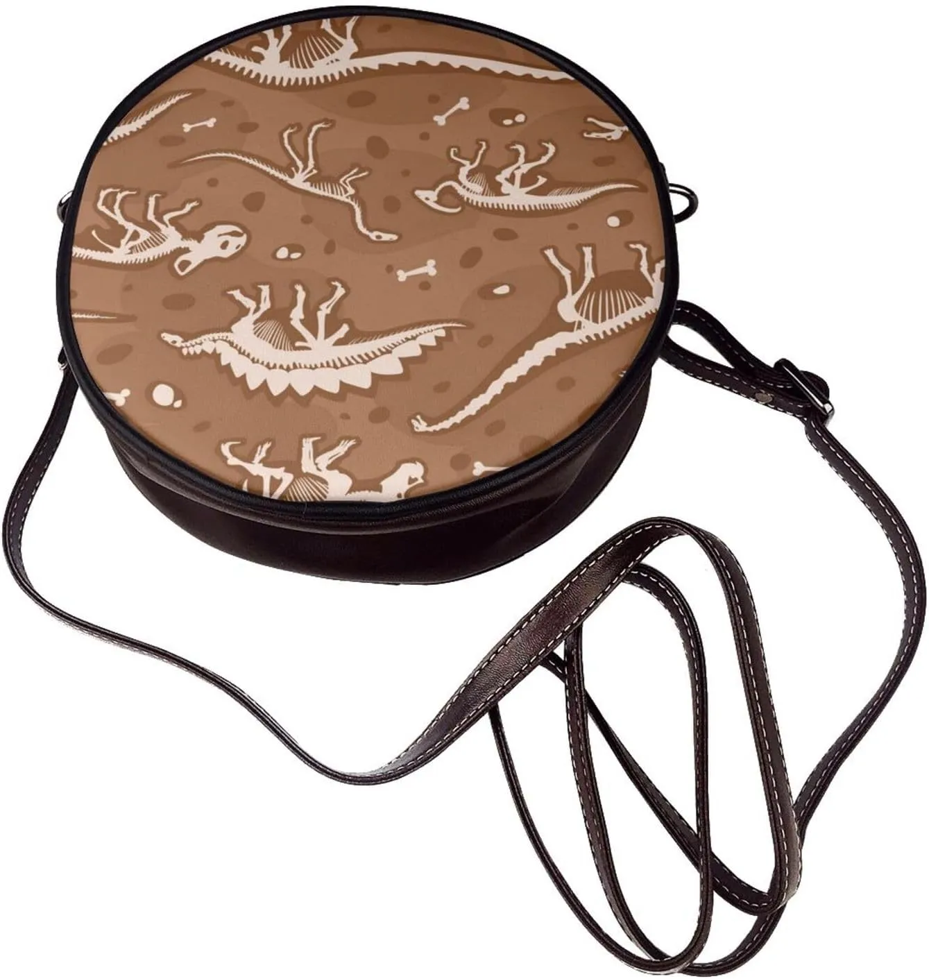 Crossbody Bags Circle Purses Women, Lightweight Functional Multi Pocket Purse Adjustable Strap